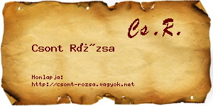 Csont Rózsa névjegykártya